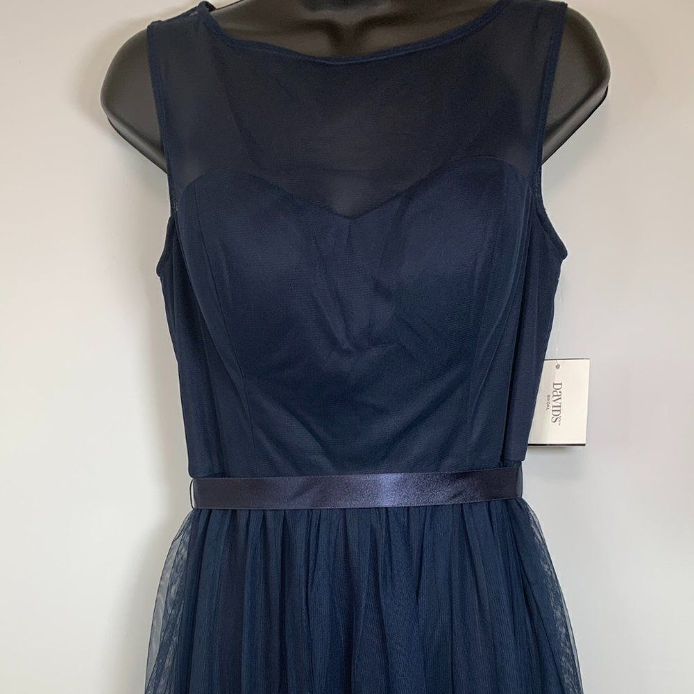 Eliza J Navy Blue Wedding Dress